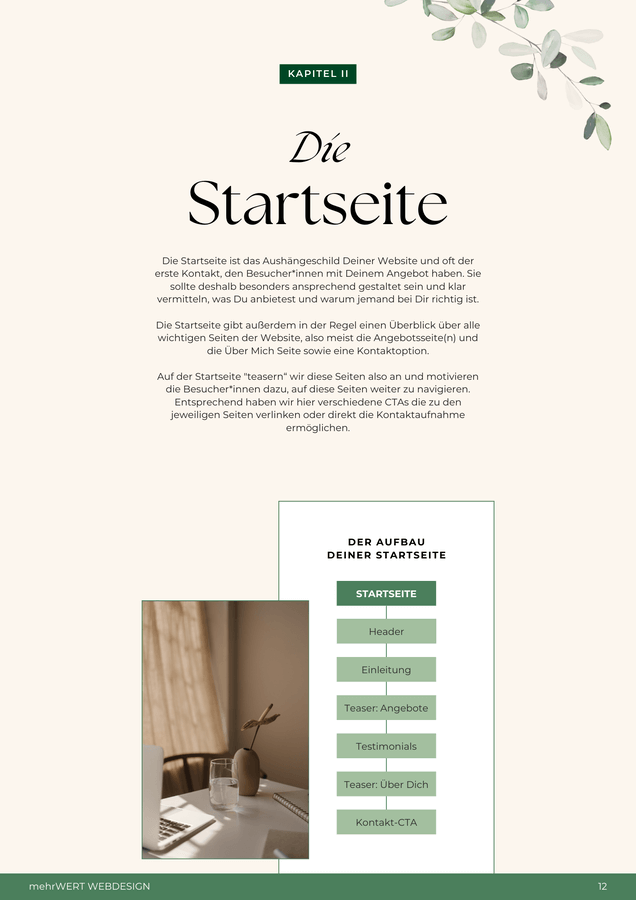 Jenny Jaumann Webdesign - Website-Texte Workbook - Einblick