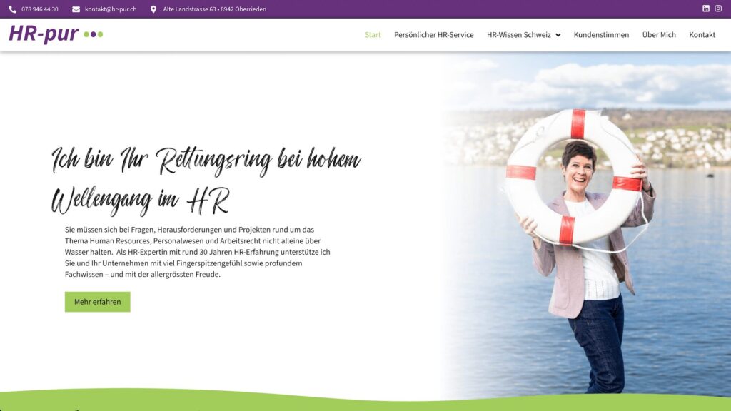 Jenny Jaumann - mehrWERT WEBDESIGN - Website-Struktur Header-Beispiel