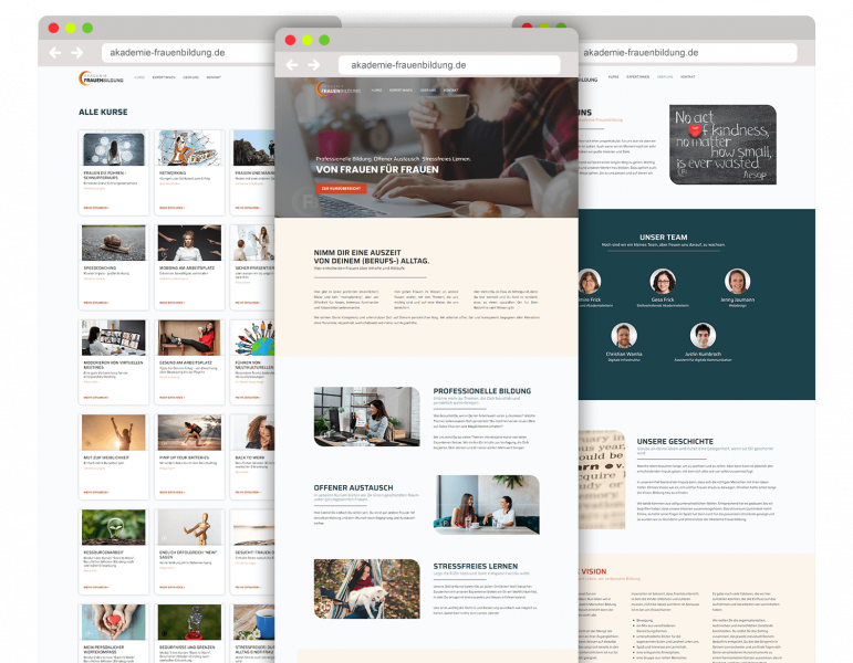 WordPress Webdesign Referenz - Akademie Frauenbildung