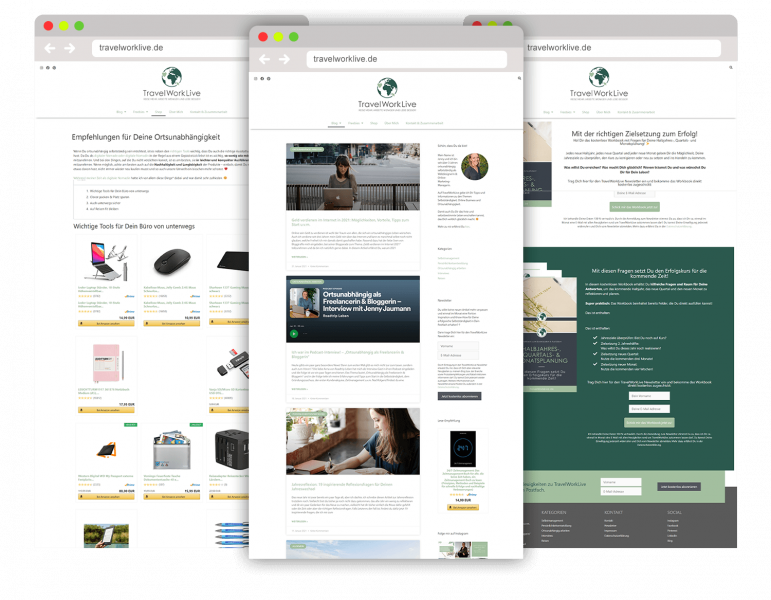 WordPress Webdesign Website Referenz TravelWorkLive
