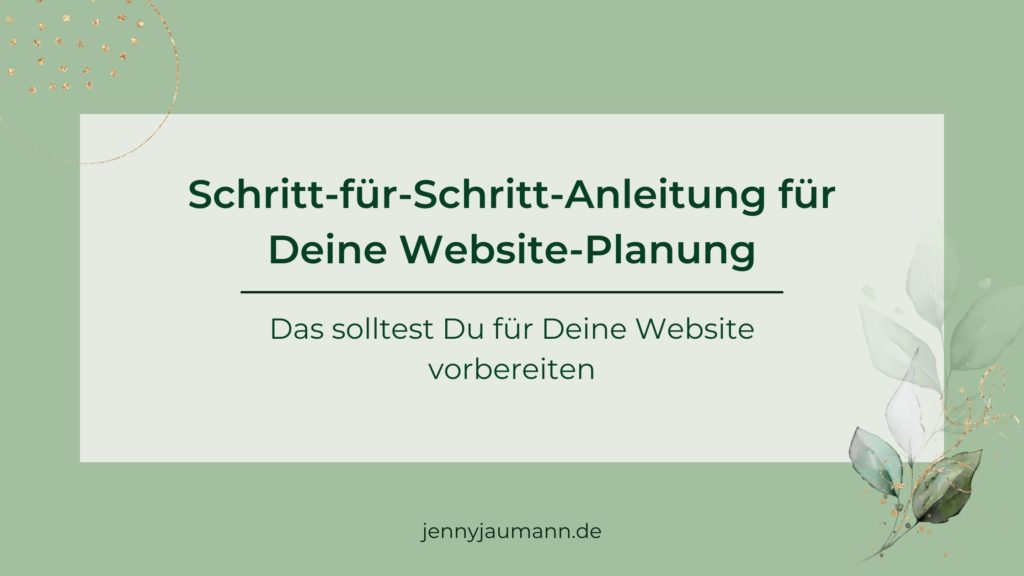 Website planen - Anleitung zur Website-Planung