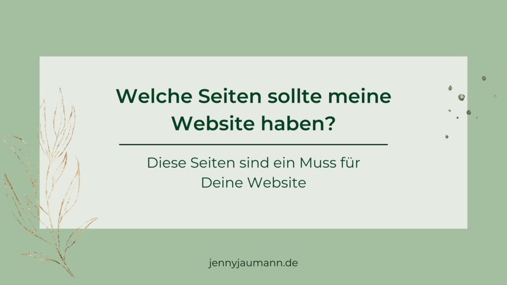 Welche Seiten sollte eine Website haben?